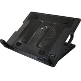 Act connectivity ac8110 laptopstandaard laptopkoeler (zwart, tot 17 in hoogte verstelbaar, 2-poorts hub)