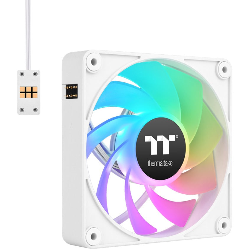 Thermaltake ct120 ex reverse argb sync pc cooling fan snow (3-fan pack) case fans (wit, 3 stuks, 120 x 120 x 25 mm, pwm)