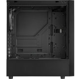 Sharkoon rgb slider midi tower behuizing (zwart | 3x usb-a | rgb | tempered glass)