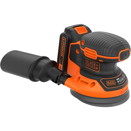 Black+decker 18v schroefklopboormachine + 18v excentrische schuurmachine bundel (zwart oranje)