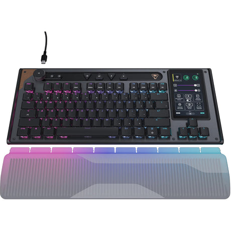 Turtle beach command series kb7-toetsenbord (zwart, us lay-out (qwerty), 80% (tkl), rgb, double shot pbt)