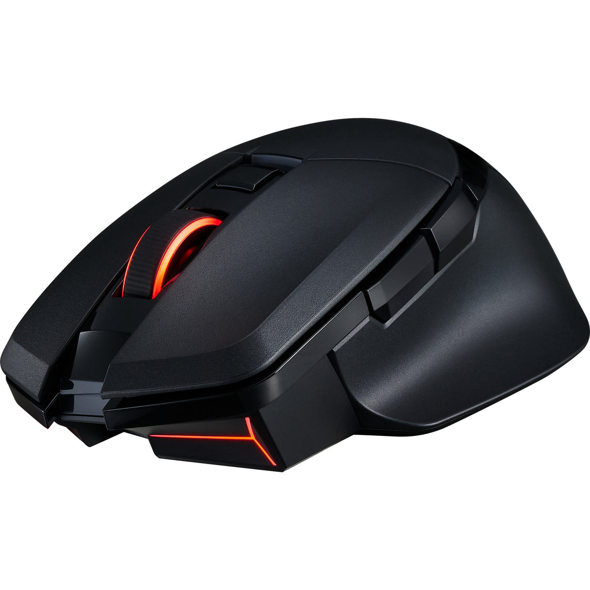 Powercolor alphyn am10 wireless gaming mouse (zwart rood, 100 - 26000 dpi, 8k, rgb, usb 2.4g bluetooth 5.2)