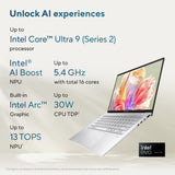 Asus zenbook 14 oled ux3405ca-qlnad7w 14 laptop (blauw | core ultra 9 285h | arc 140t | 32 gb | 1 tb ssd)