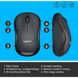 Logitech m220 silent muis (grijs, 1000 dpi)