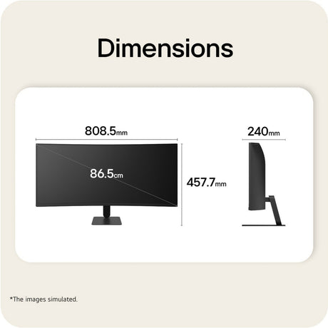 Lg ultrawide 34u601b-b 34 curved monitor (zwart, 1x displayport, 1x hdmi, 120 hz)
