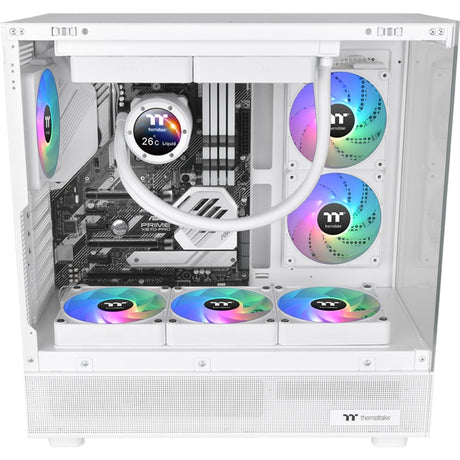 Thermaltake ct120 ex reverse argb sync pc cooling fan snow (3-fan pack) case fans (wit, 3 stuks, 120 x 120 x 25 mm, pwm)