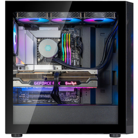 Silverstone fara 514x midi tower behuizing (zwart | 2x usb-a | 1x usb-c | rgb | tempered glass)