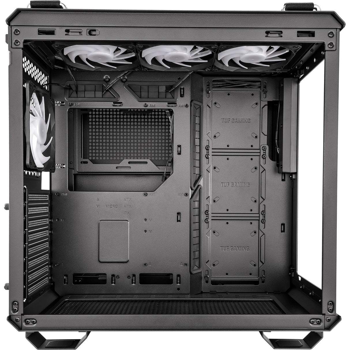 Asus tuf gaming gt502 plus midi tower behuizing (zwart | 2x usb-a | 1x usb-c | tempered glass)