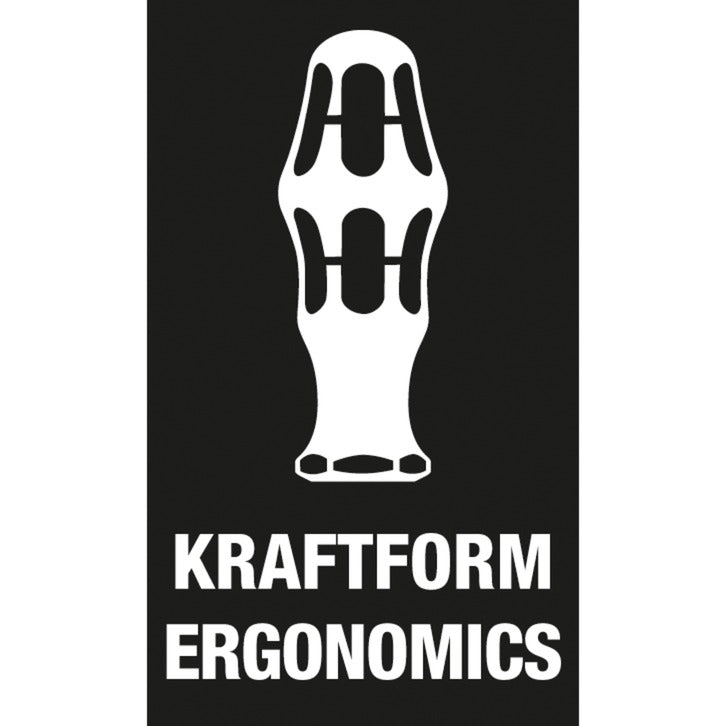 Wera schroevendraaierset 334 335 6 kraftform plus, lasertip met rek (zwart groen, 6-delig)