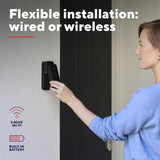 Trust draadloze video deurbel - doorcam-3000 - accu oplaadbaar met usb-c - 2k 3mp - geen abonnementskosten - inclusief chime - deurbel met camera - zwart