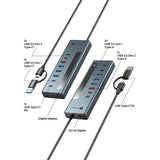 Icy box ib-hub1743-cpd 9-in-1 hub dockingstation (blauw)