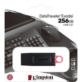 Kingston datatraveler exodia 256 gb usb-stick (zwart rood, dtx 256gb)