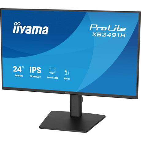 Iiyama prolite xb2491h-b1 23.8 monitor (zwart, 1x displayport, 1x hdmi, 120 hz)