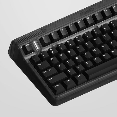 Iqunix og80 dark side wireless mechanical keyboard (zwart, us lay-out (qwerty), gateron brown, 80% (tkl), rgb leds, hot-swappable, pbt, 2.4ghz | bluetooth 5.1 | usb-c)