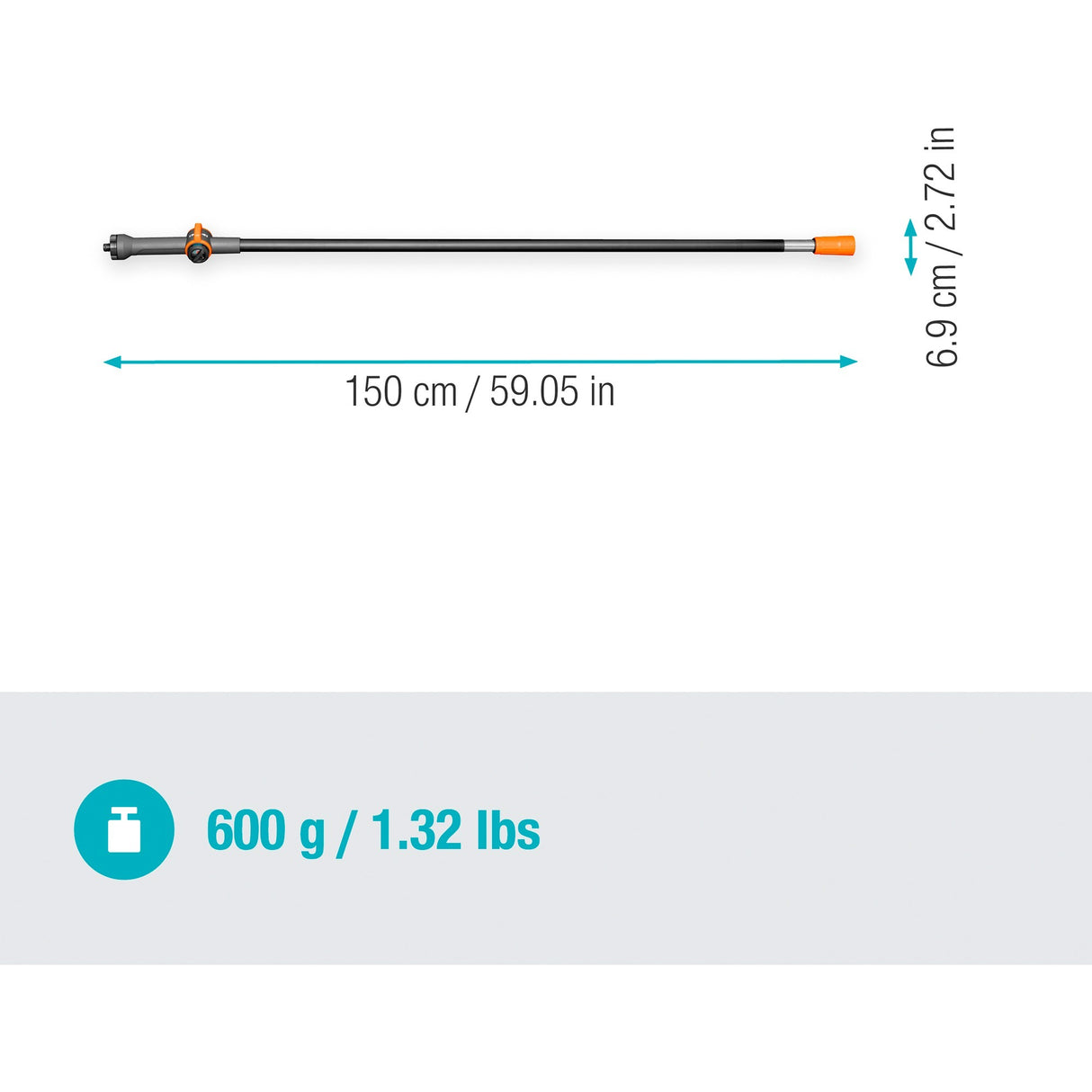 Gardena steel 150 cm combisystem - 18802-20