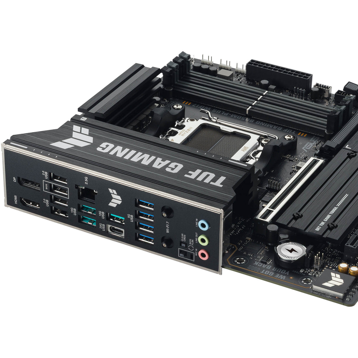 Asus tuf gaming b850m-plus wifi7 socket am5 moederbord (2.5gb-lan, wi-fi 7, bt, sound, µatx)