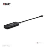 Club 3d usb-c naar 3x displayport hub (zwart)