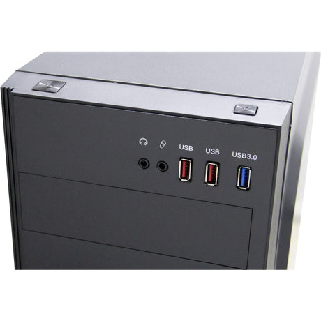 Inter-tech b-42 rgb midi tower behuizing (zwart | 3x usb-a | rgb | window)