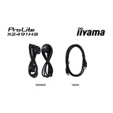Iiyama prolite x2491hs-b1 23.8 monitor (zwart, 120 hz, hdmi, displayport, audio)