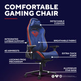 Trust gxt 721sm ruya pro superman gaming stoel (blauw rood)