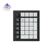 Keychron q0 he qmk wireless custom number pad rgb mechanisch numpad (zwart, us lay-out (qwerty), gateron double-rail magnetic nebula, hot-swap, rgb, double-shot pbt keycaps)
