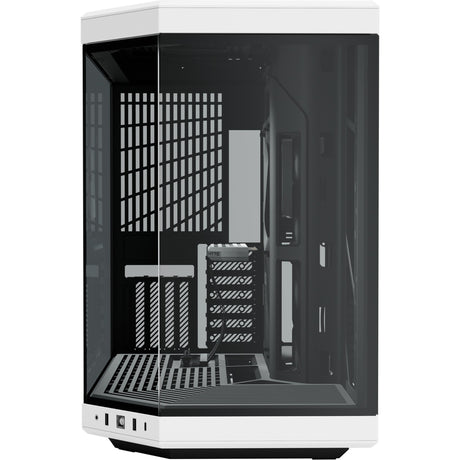 Hyte y70 midi tower behuizing (zwart wit | 2x usb-a | 1x usb-c | tempered glass)
