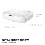 Viewsonic ls832wu wuxga ultra short throw laserprojector (wit, 5000 ansi lumen)