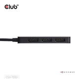Club 3d usb-c naar 3x displayport hub (zwart)
