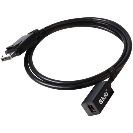 Club 3d mini displayport > displayport 1.4 (male) verlengkabel (zwart, 0,1 meter)