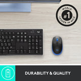 Logitech m190 full-size wireless mouse (blauw, 1000 dpi)