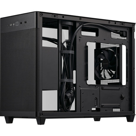 Asus prime ap201 mini tower behuizing (zwart | 2x usb-a | 1x usb-c | tempered glass)
