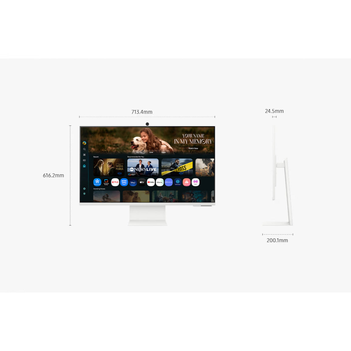 Samsung smart monitor m8 m80f 32 4k uhd (wit, hdmi, usb-c, usb-a, wifi, bt)