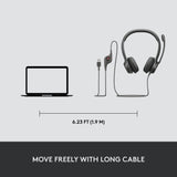Logitech usb headset h390 on-ear (zwart, retail)