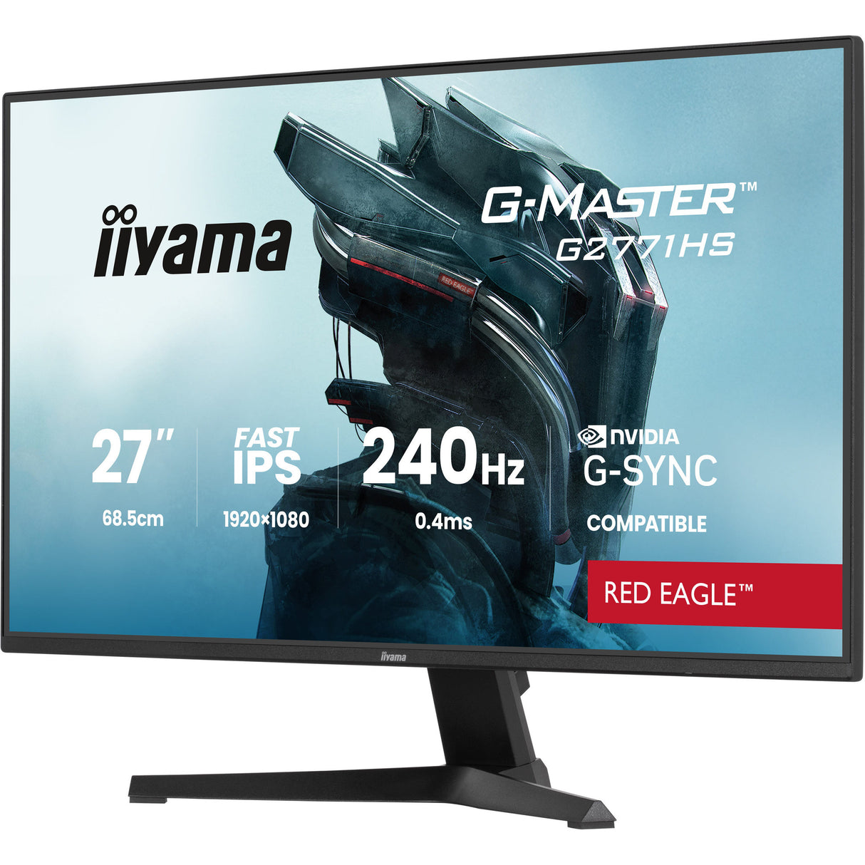 Iiyama g-master red eagle g2771hs-b1 27 gaming monitor (zwart, 2x hdmi, displayport, 240 hz)