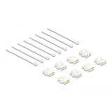 Delock rj45 jack naar lsa cat 6a toolfree keystone module (meerkleurig, 8 stuks)