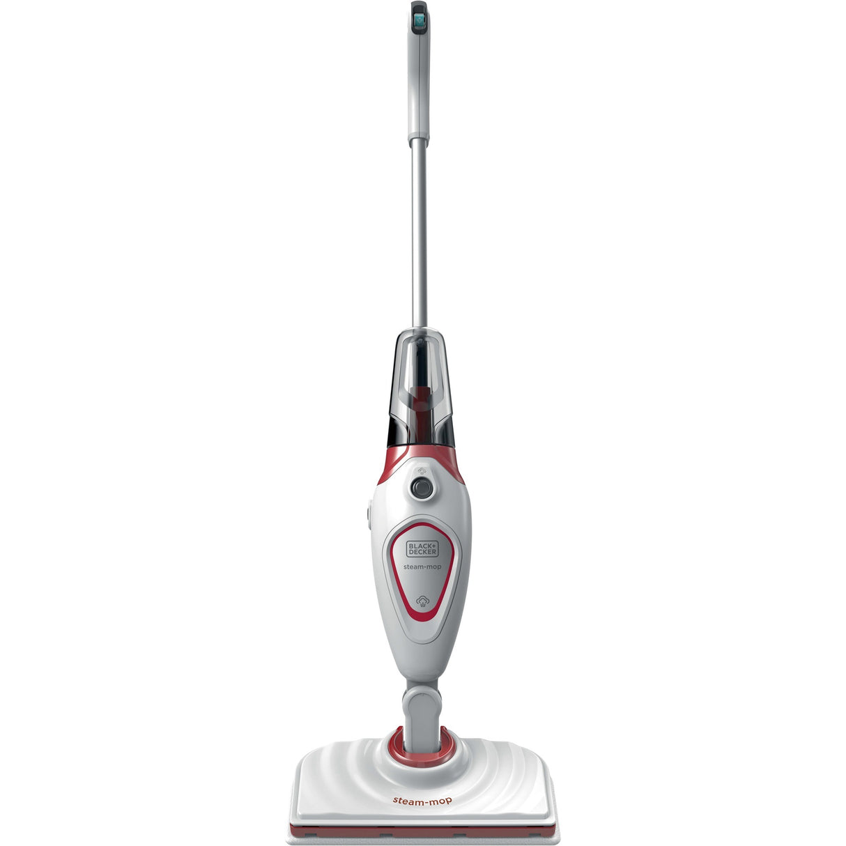 Black+decker bds1616r 1600w steam-mop met 2 stoomdoeken stoomreiniger (wit rood)