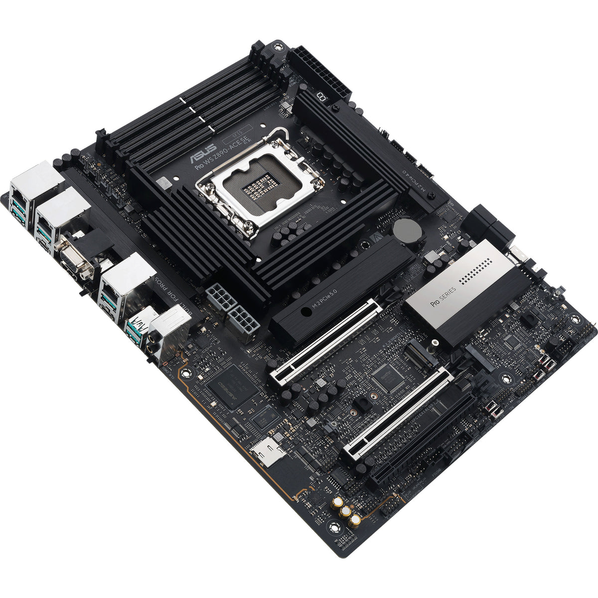 Asus pro ws z890-ace se socket 1851 moederbord (raid, 2.5gb-lan, 10gb-lan, sound, atx)