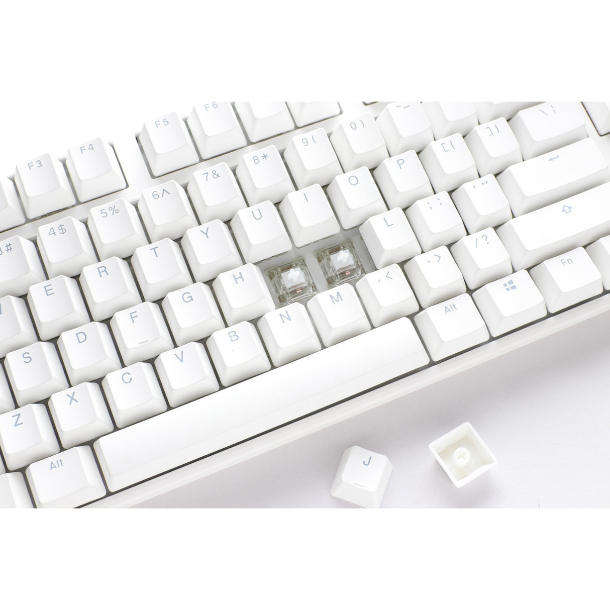 Ducky one 3 classic pure white tkl rgb mechanisch toetsenbord (wit, us lay-out (qwerty), cherry mx red, 80% (tkl), rgb leds, double-shot pbt, hot-swappable, quack mechanics)