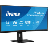 Iiyama prolite xcb3494wqsu-b1 34 curved ultrawide monitor (zwart, 2x hdmi, displayport, 2x usb-a, 2x usb-c)