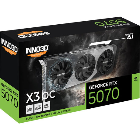 Inno3d geforce rtx 5070 x3 oc grafische kaart (dlss 4, 3x displayport, 1x hdmi 2.1)