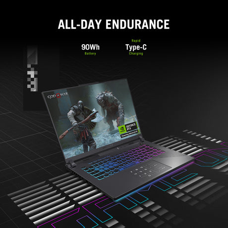 Asus rog strix g16 g614pp-s5076w 16 gaming laptop (grijs | r9 8940hx | rtx 5070 | 32 gb | 1 tb ssd)