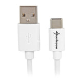 Sharkoon usb-a 2.0 - usb-c kabel (wit, 0,5 meter)