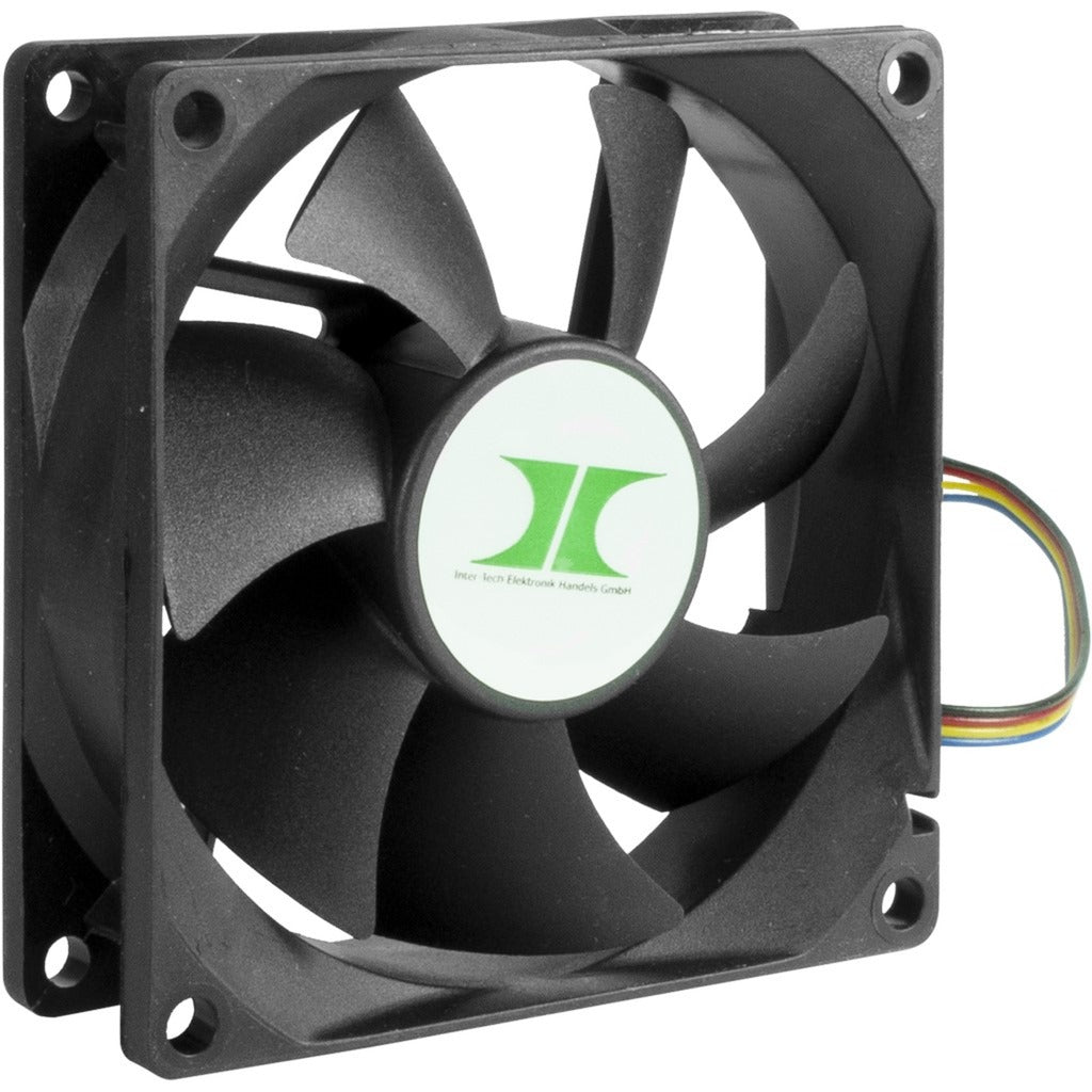 Inter-tech ipc fan set 80 mm case fans (zwart, 4 stuks, 80 x 80 x 25 mm, pwm)