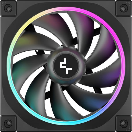 Deepcool fl12 rgb case fan (zwart, 120 x 120 x 25 mm, pwm)