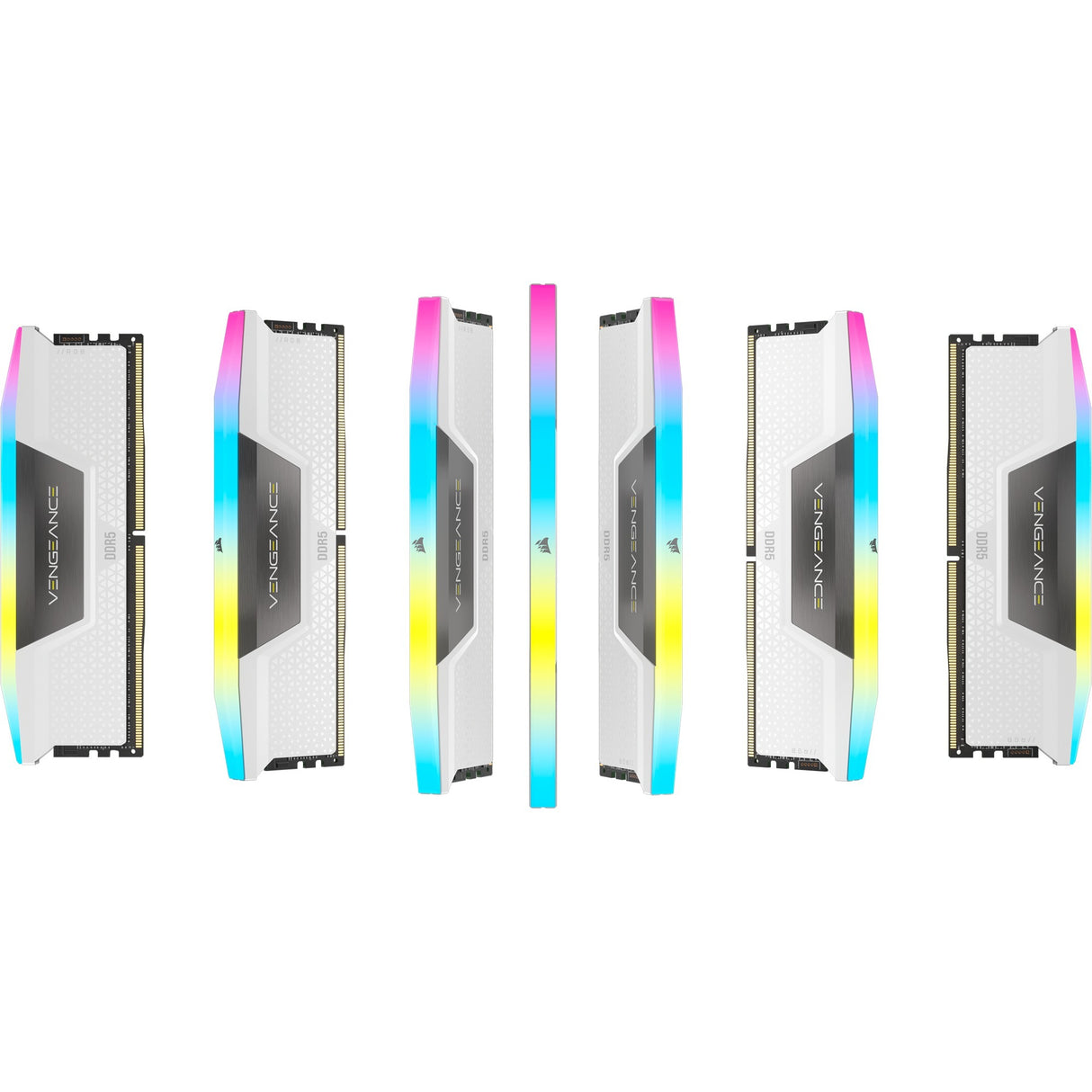 Corsair vengeance rgb 32 gb ddr5-6400 (2x 16 gb) werkgeheugen (wit, cmh32gx5m2b6400c36w, xmp 3.0)