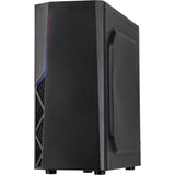 Inter-tech b-02 rgb midi tower behuizing (zwart | 3x usb-a | rgb | window)