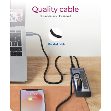 Icy box ib-hub1450-c31 usb-hub (antraciet)