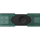 Kingston datatraveler duo 128 gb usb-stick (groen zwart, dtdeg2 128gb)