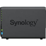 Synology diskstation ds225+ nas (zwart, 1x 1gbe lan, 1x 2.5gbe lan, 2x usb 3.2 gen 1)