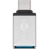 Goobay usb-c usb a otg superspeed adapter (zilver)